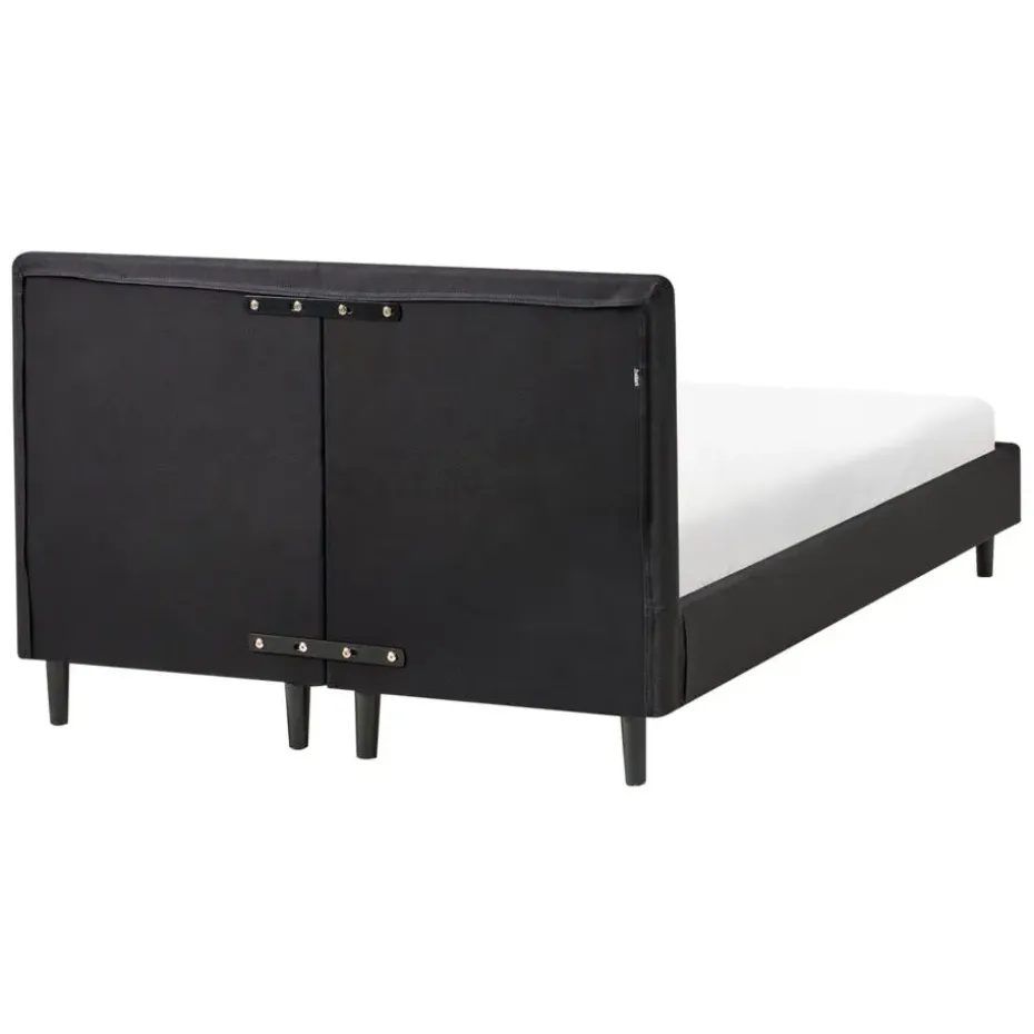 FITOU - Tweepersoonsbed - Zwart - 120 x 200 cm - Polyester