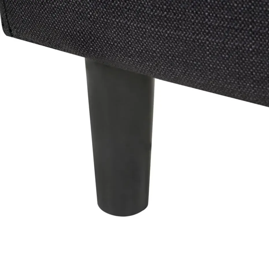 FITOU - Tweepersoonsbed - Zwart - 120 x 200 cm - Polyester