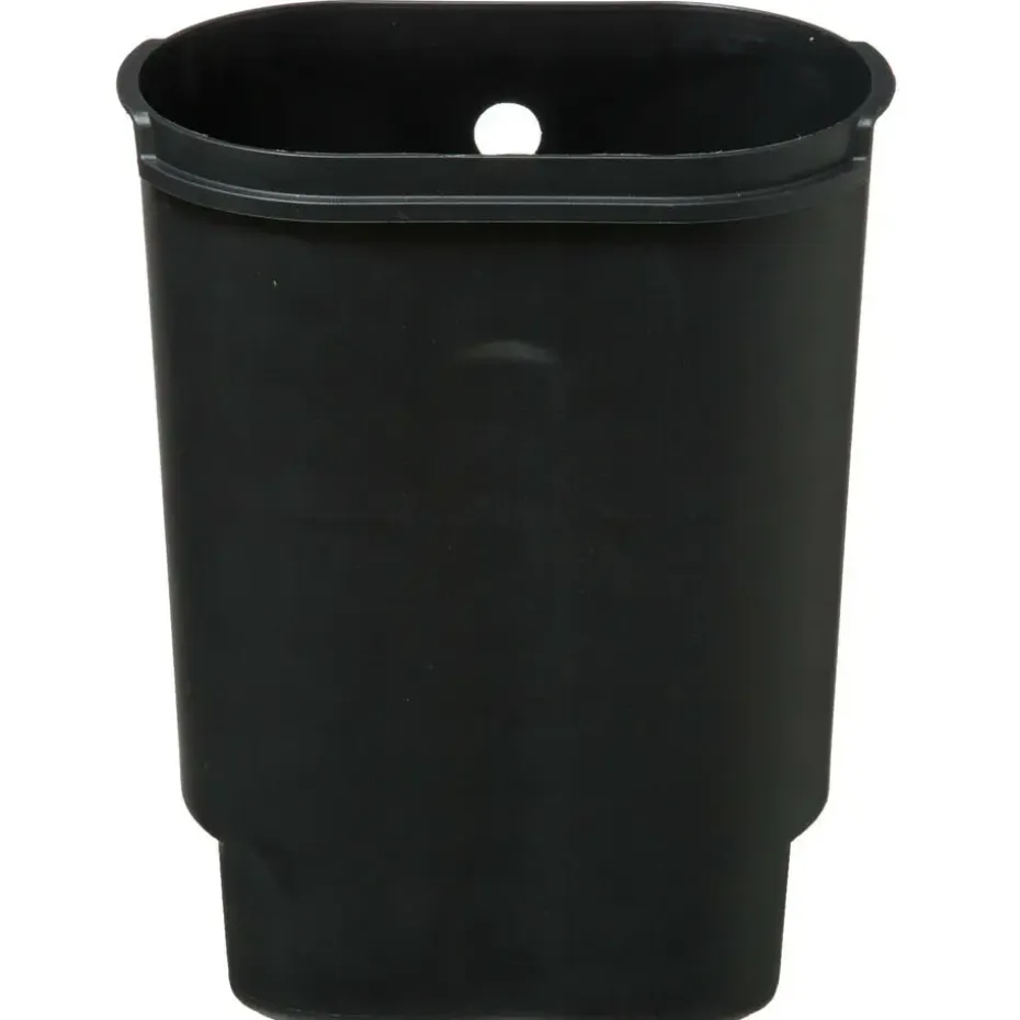 5Five - Prullenbak/pedaalemmer zwart rvs metaal 6 liter - 15x24x30 cm
