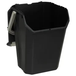 5Five Afvalbak/vuilnis klepdeksel - kunststof - zwart - 37L