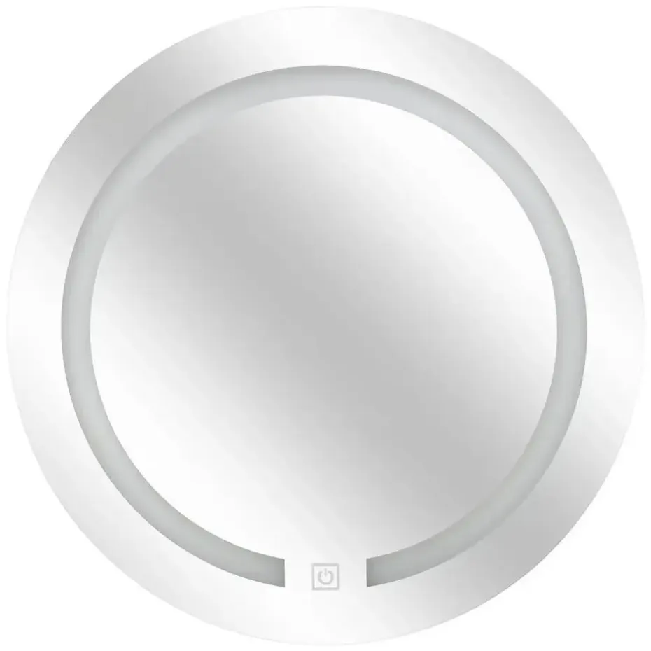 5Five Badkamer wandspiegel LED - batterij - zilver - D45 cm