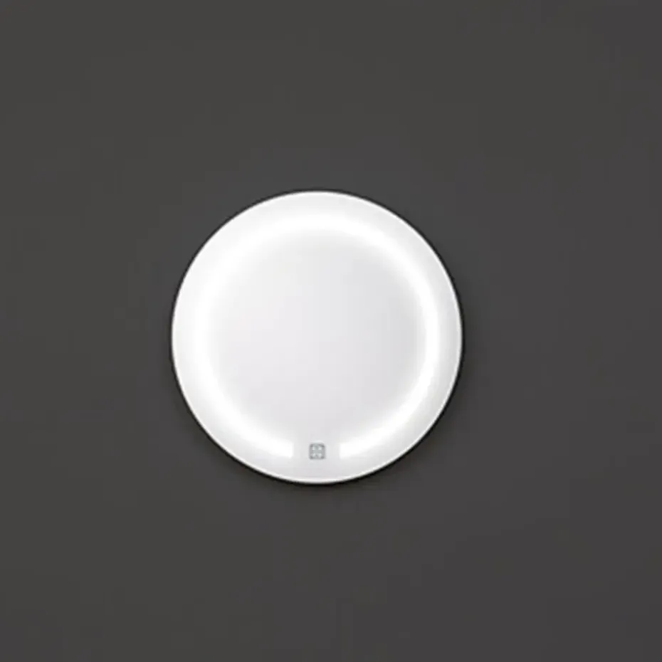5Five Badkamer wandspiegel LED - batterij - zilver - D45 cm