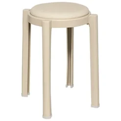 Five Bijzet krukje/stoel - beige - D41 x H47 cm