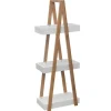 5Five Doucherekje/badkamerrekje - bamboe - 3 lagen - 30 x 18 x 82 cm