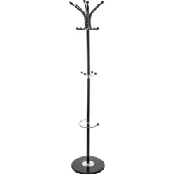 5Five kapstok - zwart - metaal/kunststof - 14 haaks - 37 x 182 cm