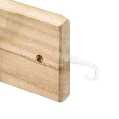 5Five Kapstok rek voor wand/muur - lichtbruin/zwart - 4x ophanghaken