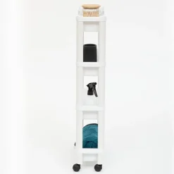 5Five Keuken/badkamer trolley 4 laags - 37 x 15 x 79 cm - wit
