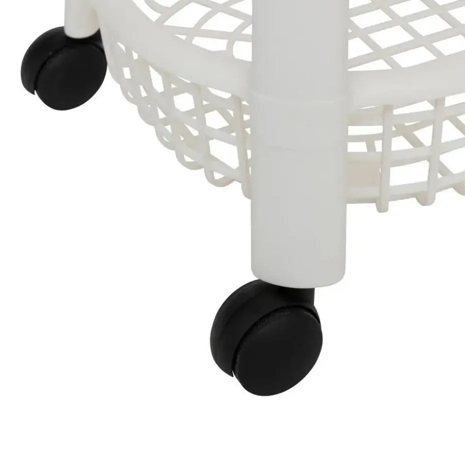 5Five Keuken/badkamer trolley 4 laags - 46 x 25 x 79 cm - wit