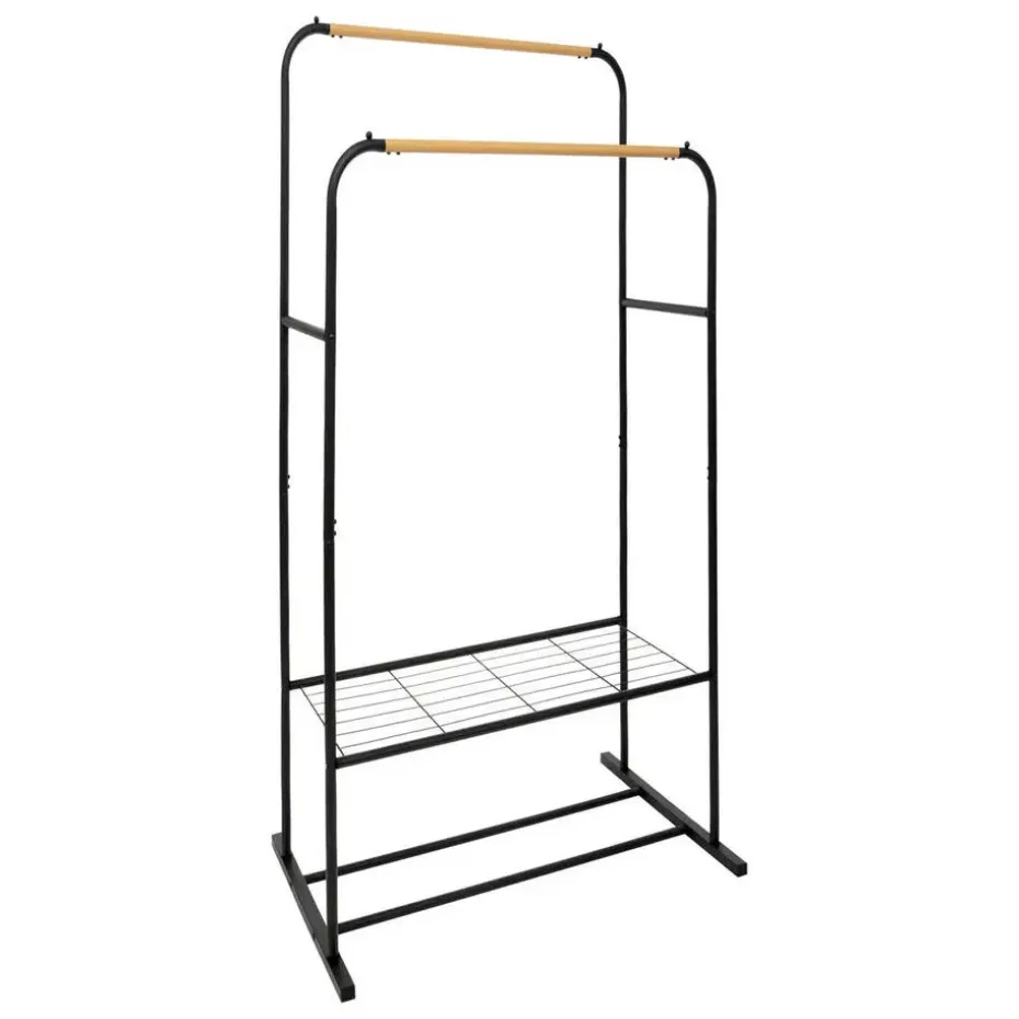 5Five Kledingrek - dubbele stang - metaal - 82 x 50 x 153 cm