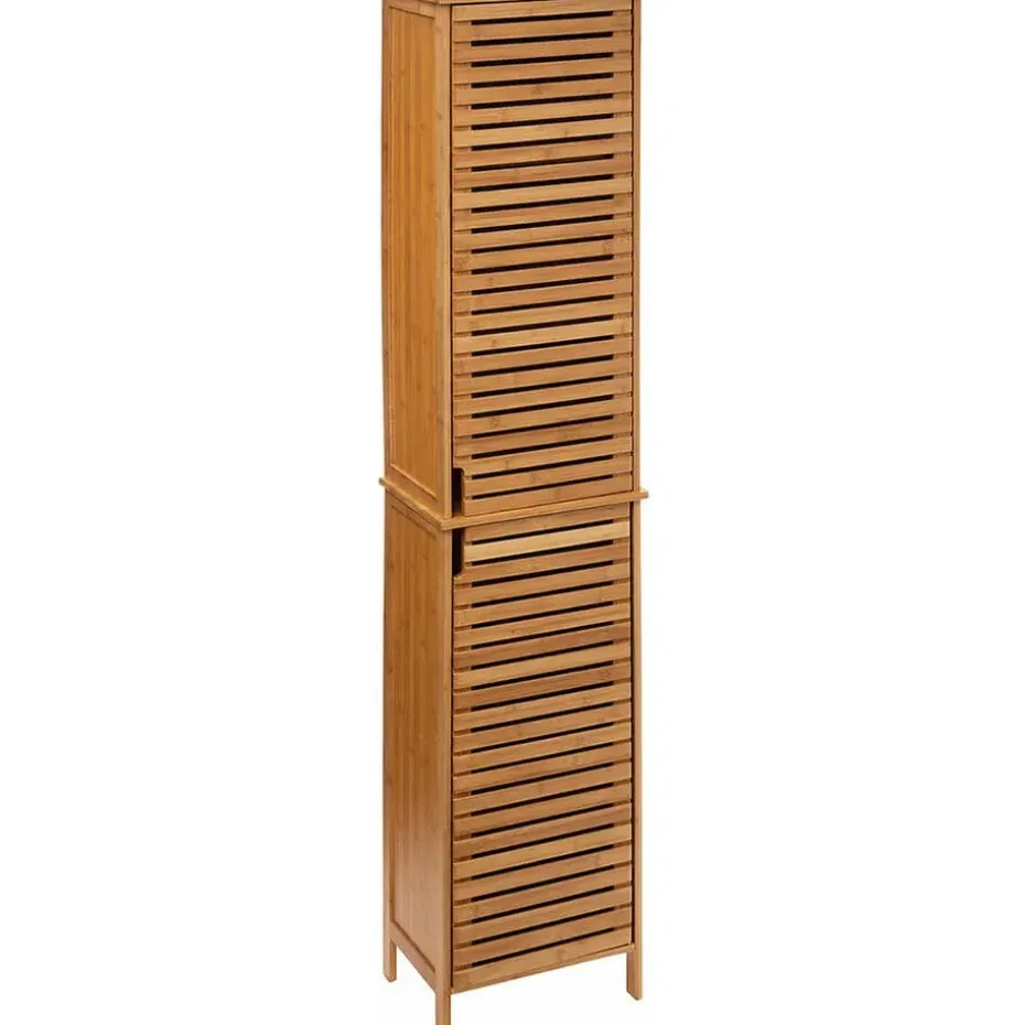 5Five Kolomkast - hoog - 33 x 28 x 168 cm - bamboe - bruin