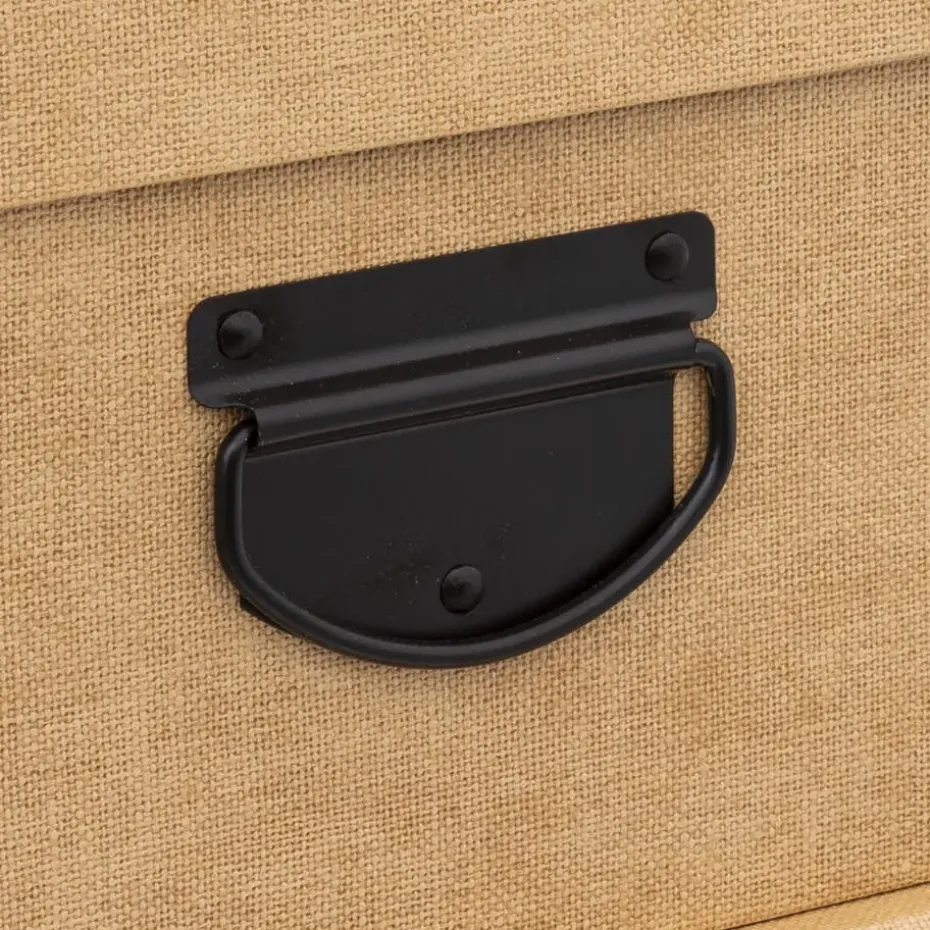5Five Opbergdoos/box - goudgeel - L39xB30xH16 cm - Stevig karton