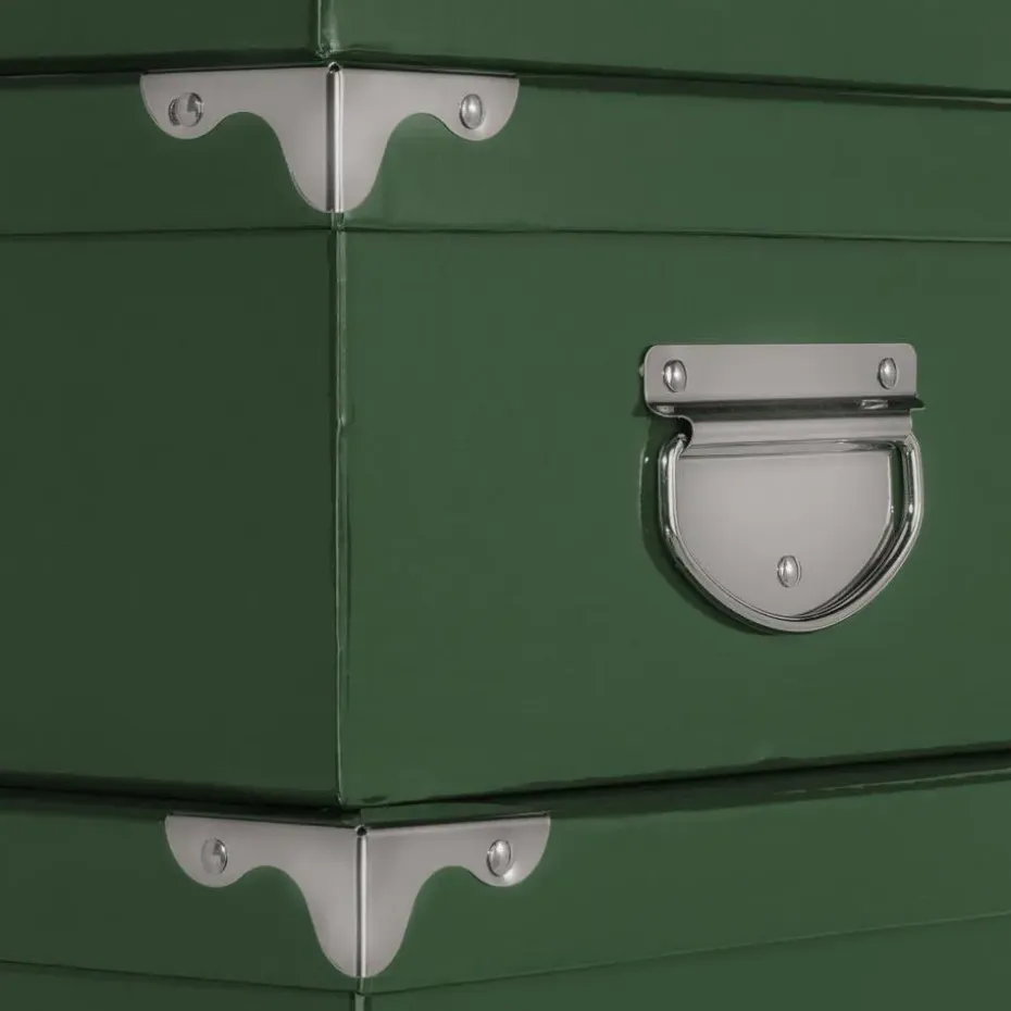 5Five Opbergdoos/box - groen - L48 x B33.5 x H16 cm - Karton