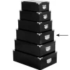 5Five Opbergdoos/box - zwart - L40 x B26.5 x H14 cm - Karton