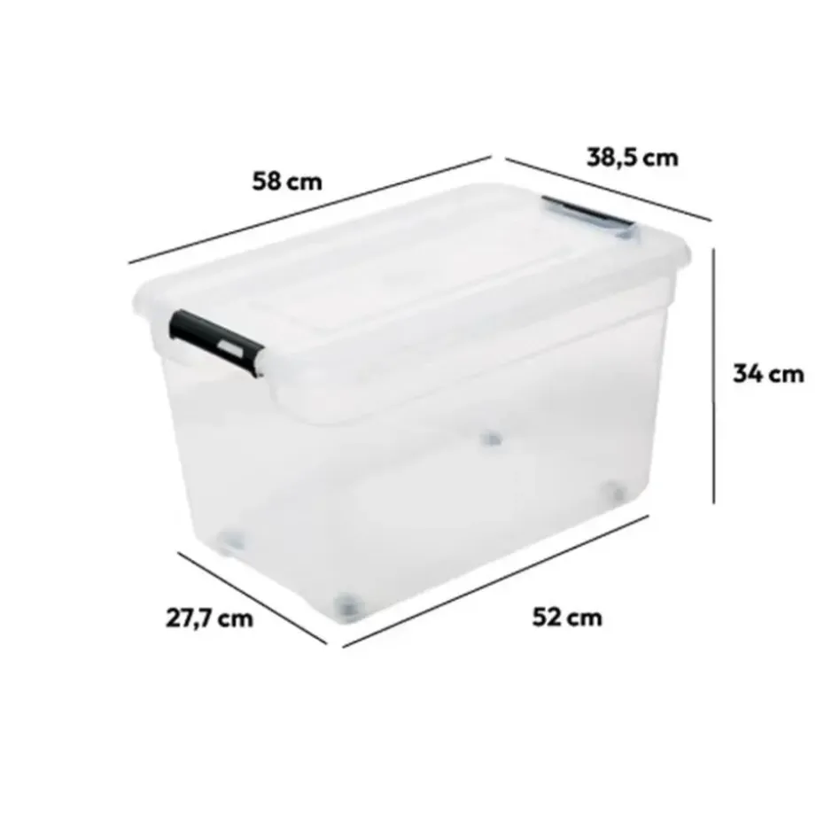 5Five Opbergkist met deksel - Box - 80L - 67x47x36 cm