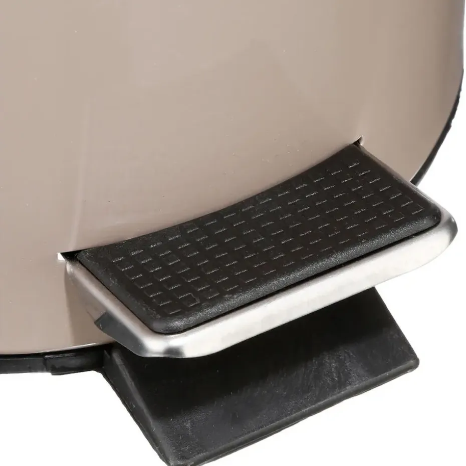 5Five Pedaalemmer - taupe - metaal - 3L - 17 x 25 cm - toilet
