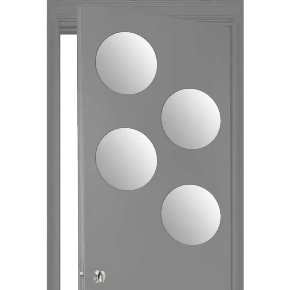 5Five Plak spiegels tegels - 4x stuks - zelfklevend - 30 x 30 cm
