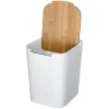 Five Prullenbak - 5 liter - bamboe - wit/lichtbruin - 24 x 19 cm