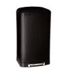 5Five Prullenbak/pedaalemmer - zwart - metaal - 30L - 34 x 61 cm