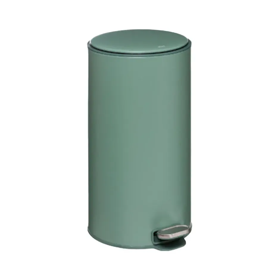 5Five Prullenbak/pedaalemmer - groen - metaal - 30 liter - 62 cm