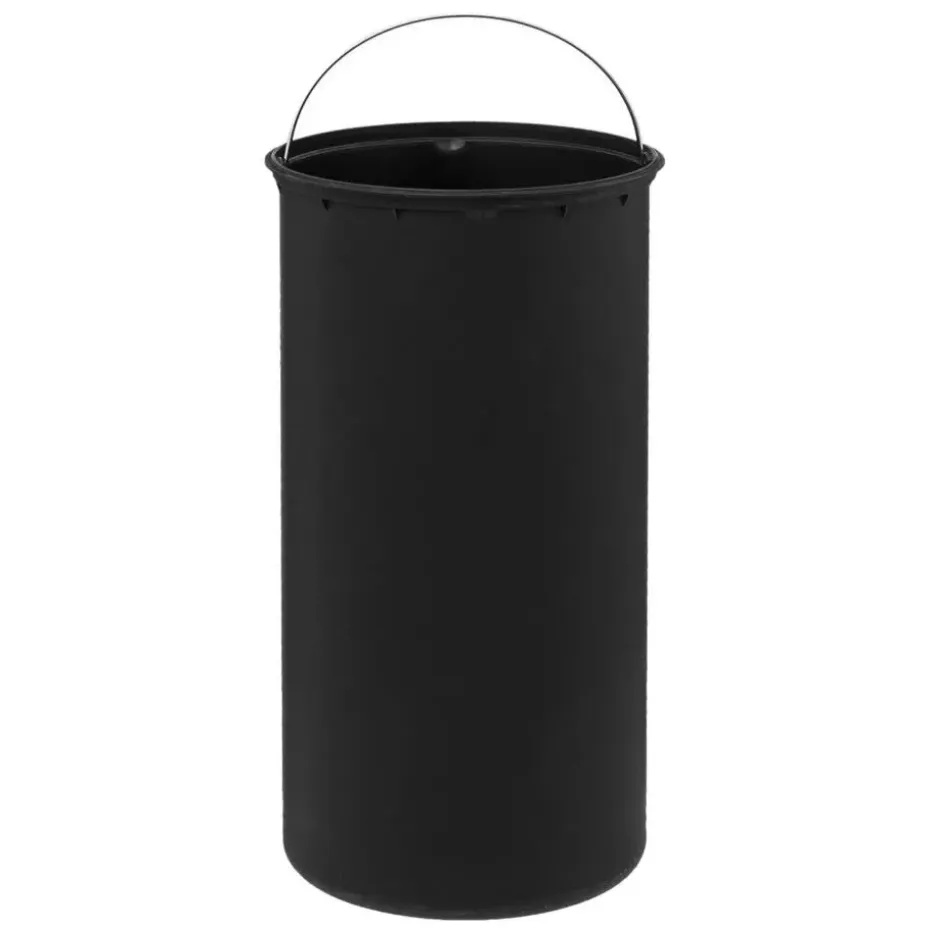 5Five Prullenbak/pedaalemmer Bamboe - zwart - 30L - 38 x 29 x 60 cm