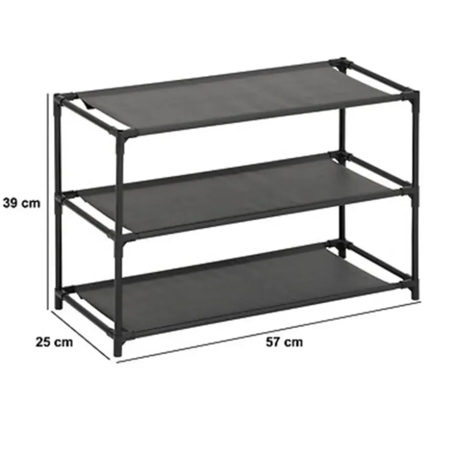 5Five Schoenenrek - 3-laags - metaal/kunststof - 57 x 25 x 39 cm