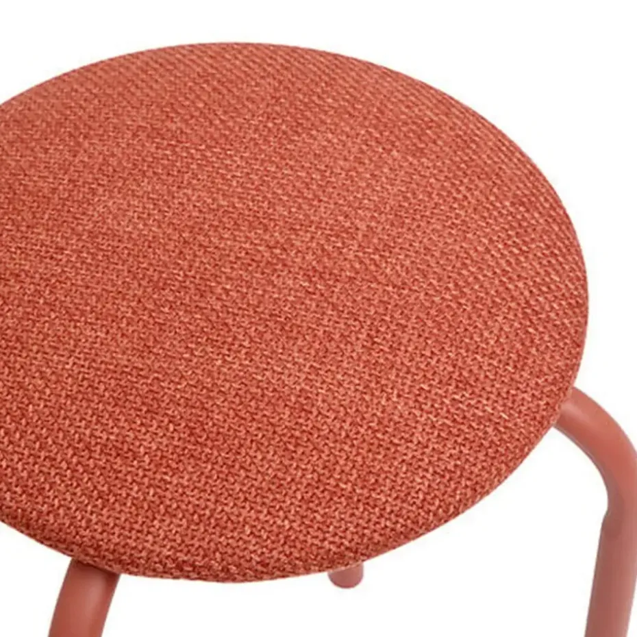 5Five Stapelbaar zit krukje - metaal/polyester - roze