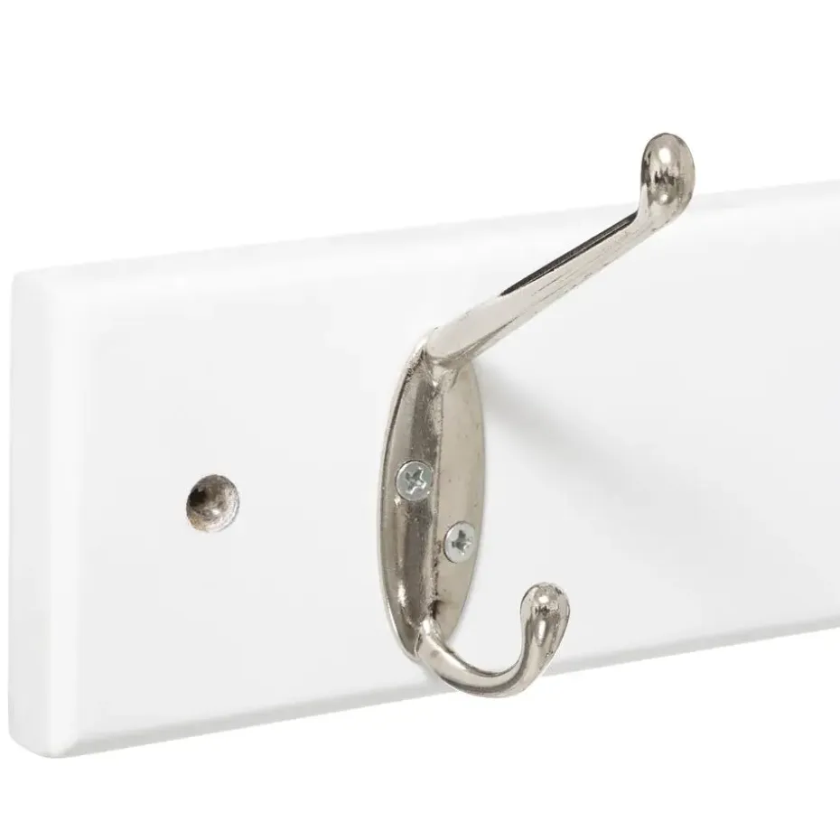 5Five Wandkapstok - wit - 6-haaks - 58 x 9 cm - MDF