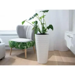 Form Plastic Plantenpot Diamond - kunststof - antraciet - 30 x 58
