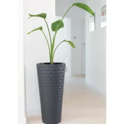 Form Plastic Plantenpot Diamond - kunststof - antraciet - 30 x 58