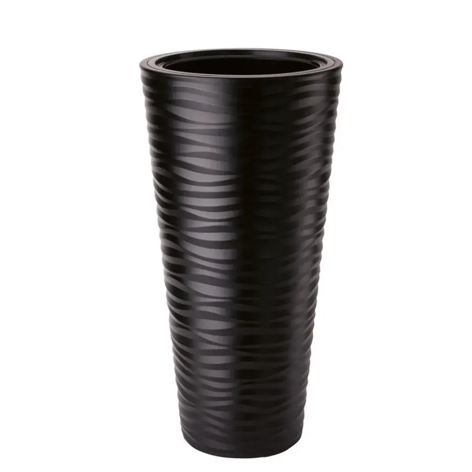 Form Plastic Plantenpot rond - kunststof - zwart - D35 x H69 cm