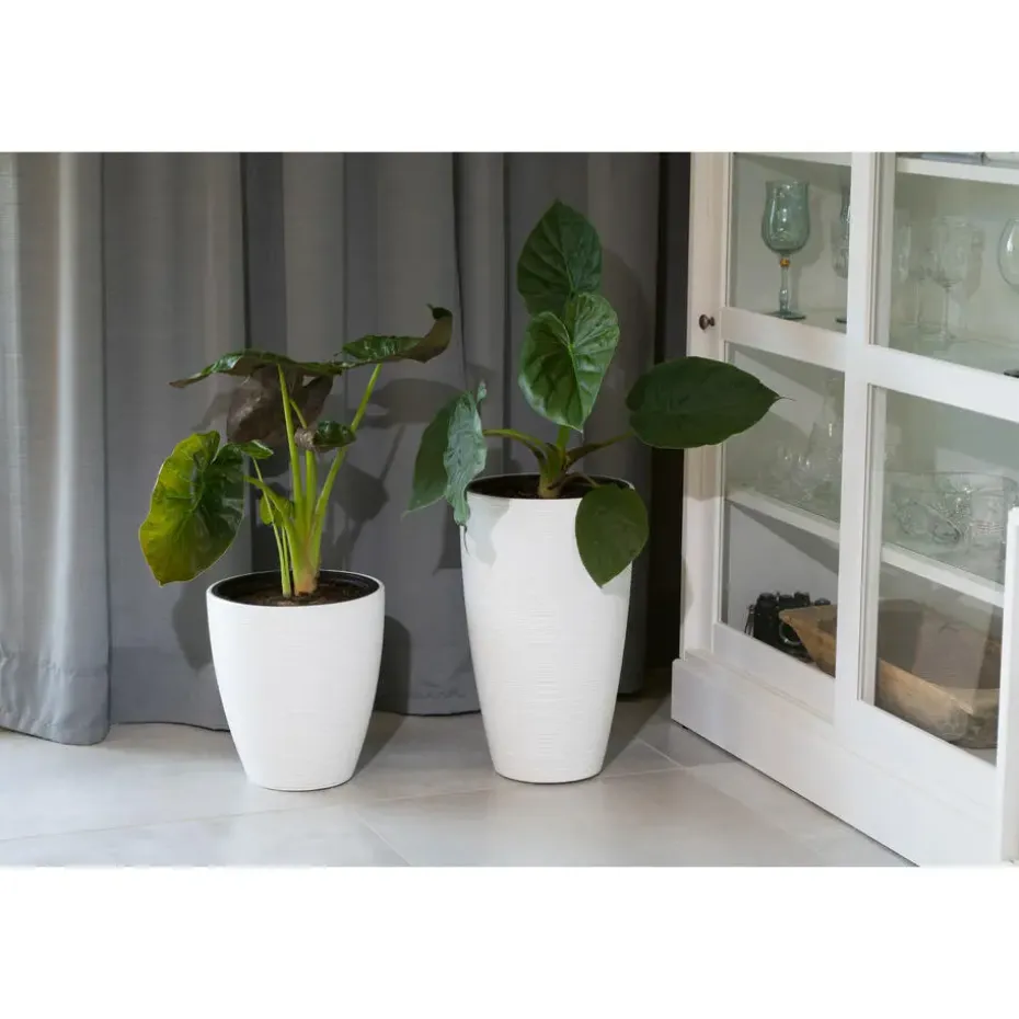 Form Plastic Plantenpot/bloempot - kunststof - wit - D30 x H32 cm