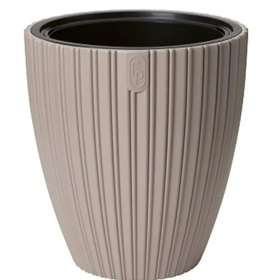 Form Plastic Plantenpot/bloempot - kunststof - taupe - 40 x 42 cm