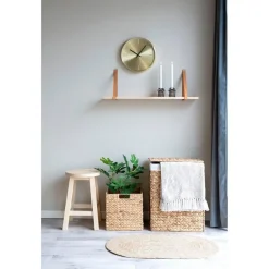 Forno Plank -natuurlijke olie met bruine lederen banden - 80x20 cm