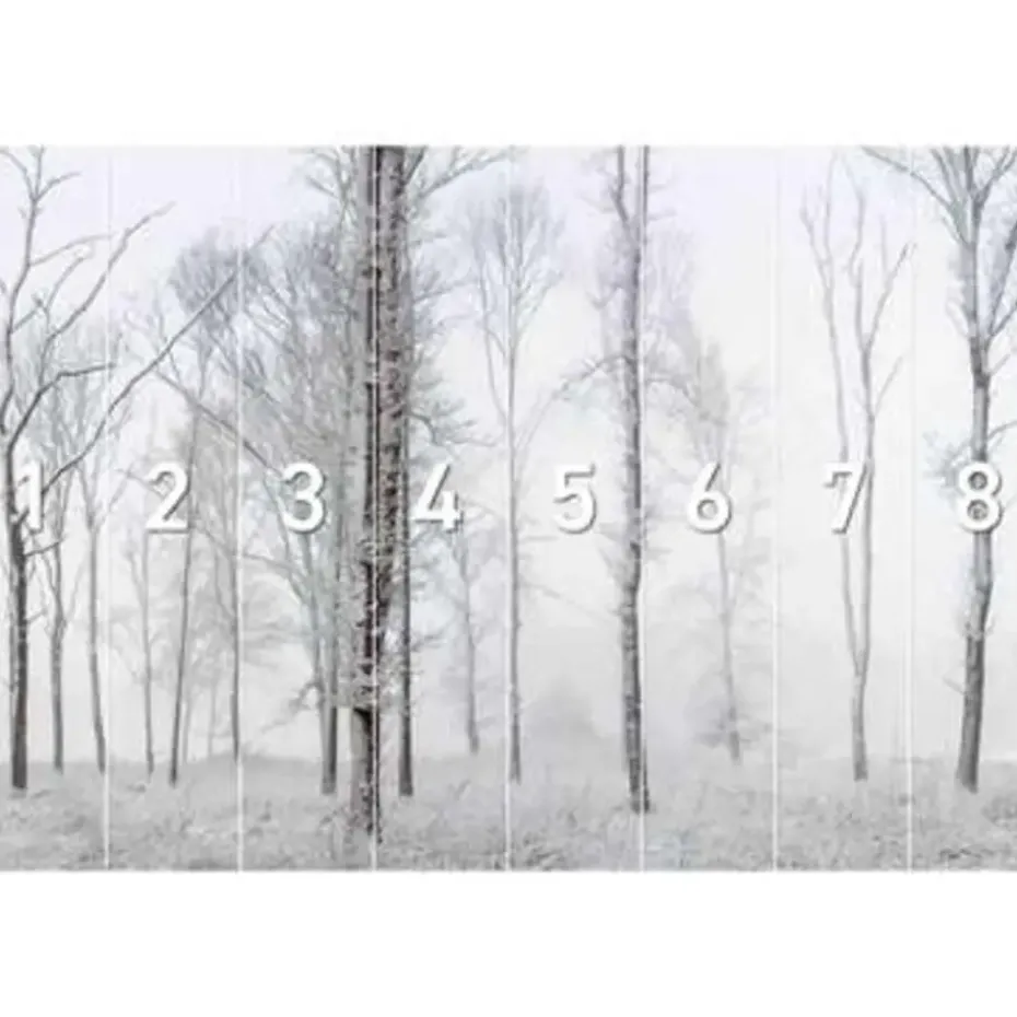 Fotobehang Winters bos - 260 x 384cm - Wit