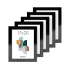 Fotokader - Fotolijst - Set van 5- 15x20cm - MDF hout- Zwart