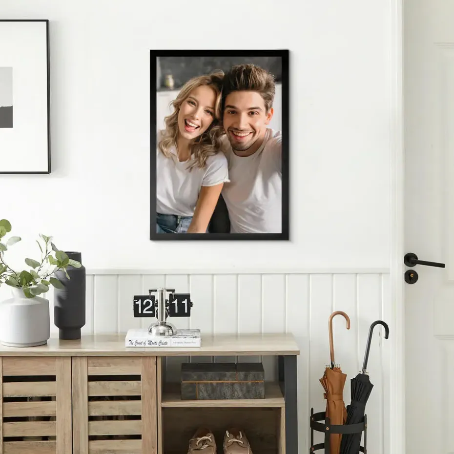 Fotokader - 50x75cm - Foto Lijst in MDF Hout - Zwart