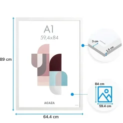 Fotokader A1 - 59,4x84 cm - MDF - Wit