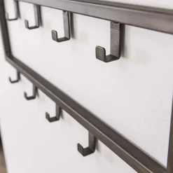 Fraaai - Kapstok industrieel 9 haken - 50 cm zwart