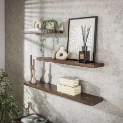 Fraaai - Marino wandplank - 120 cm - acaciahout - bruin