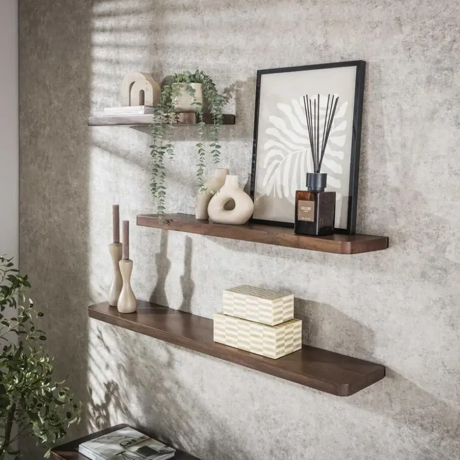 Fraaai - Marino wandplank - 120 cm - acaciahout - bruin