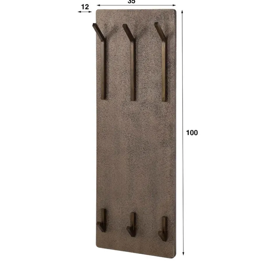 Fraaai - Nowi kapstok 2x3 haken hoog - brons antiek