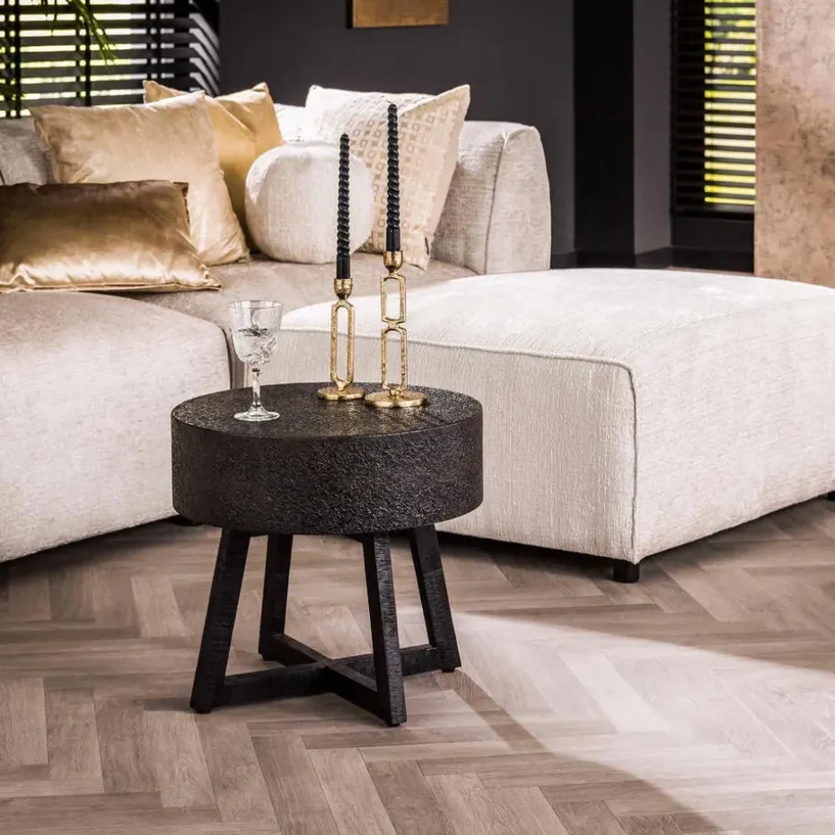 Fraaai - Sonja salontafel ø50 - ferro metallic