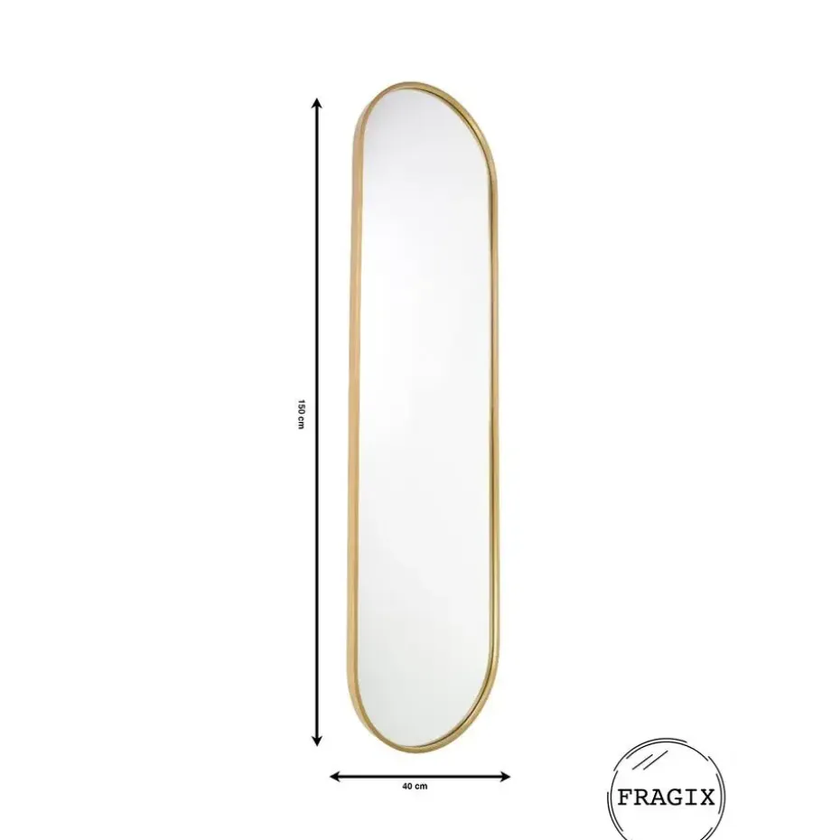 Fragix Boston Passpiegel Ovaal - Goud - Metaal - 150x40