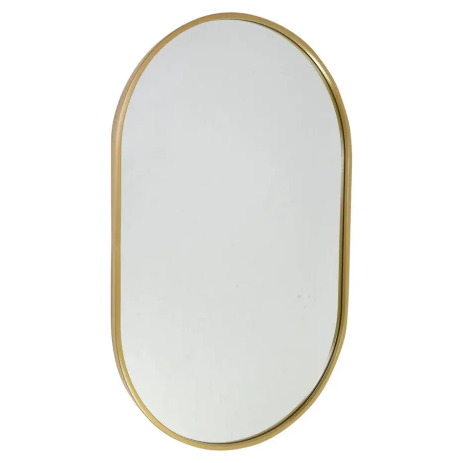 Fragix Boston Spiegel Ovaal - Goud - Metaal - 80x50