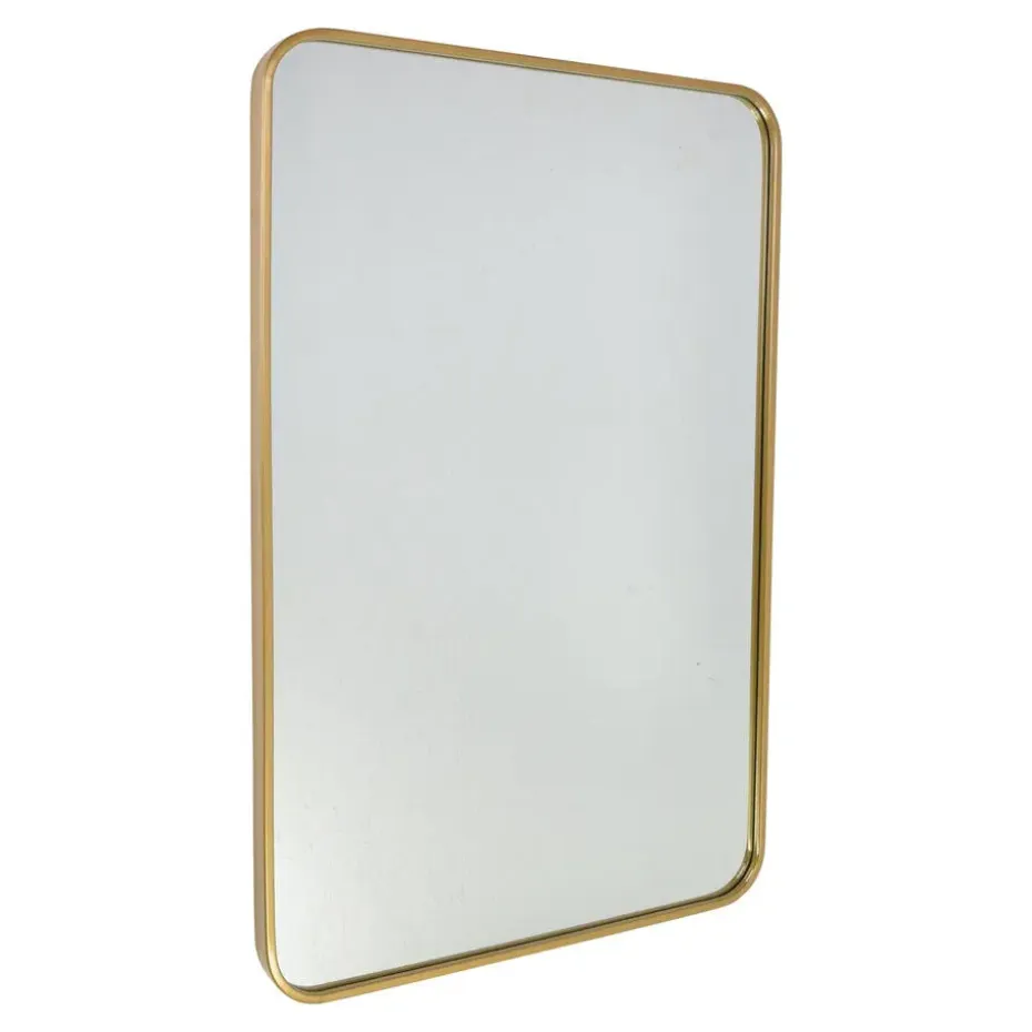 Fragix Boston Spiegel Rechthoekig - Goud - Metaal - 90x60