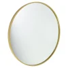 Fragix Boston wandspiegel rond - Goud - Metaal - Ø75cm - Industrieel