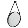 Fragix Triangle wandspiegel rond - Zwart - Metaal - Ø35cm - Industrieel