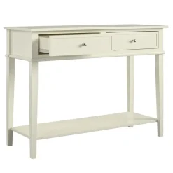 Franklin - Consoletafel met 2 laden in wit MDF
