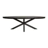 Furndea Eettafel Morada industrieel ovaal mangohout zwart 160x90x76cm