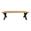 Furndea Morada eettafel industrieel rechthoek X poot mangohout - 76x100x200 cm